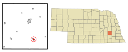 Seward County Nebraska Incorporated and Unincorporated areas Milford Highlighted